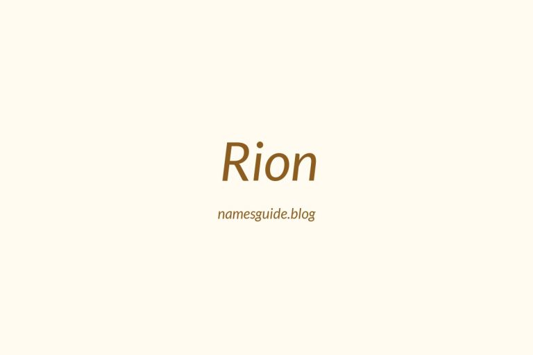 55+ Unique Middle Names for Rion