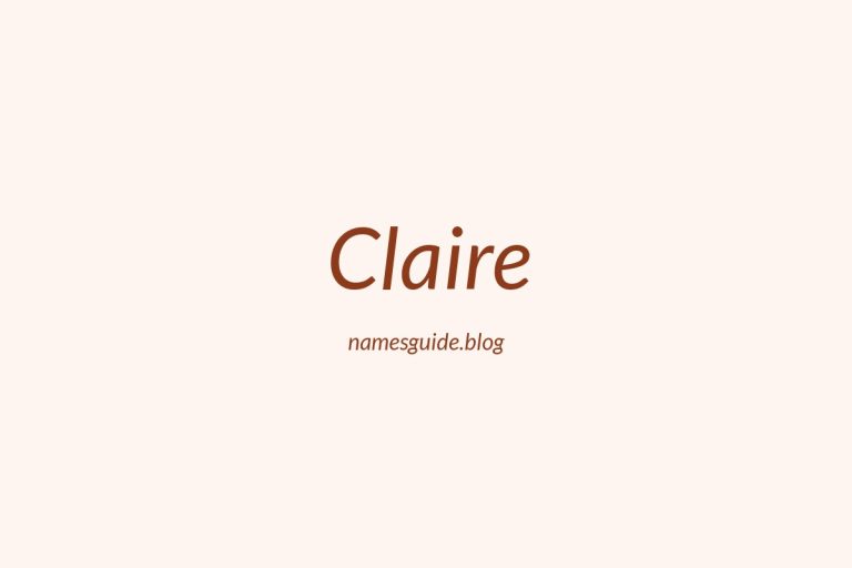 60+ Classic Middle Names for Claire
