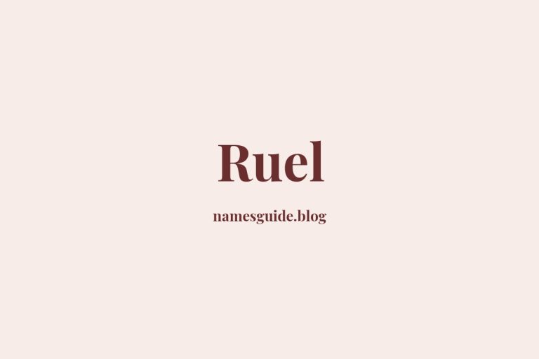 57+ Unique Middle Names for Ruel