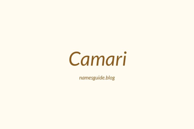 56+ Unique Middle Names for Camari
