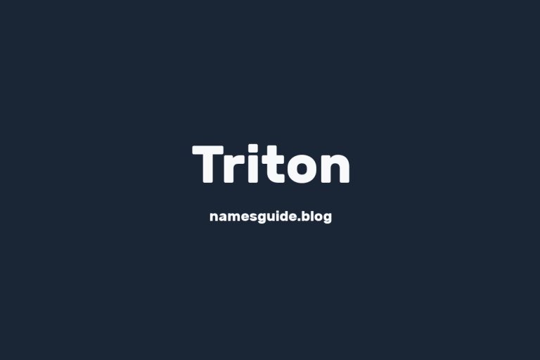 49+ Unique Middle Names for Triton