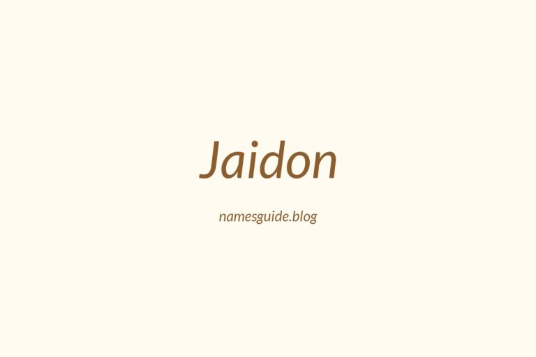55+ Unique Middle Names for Jaidon
