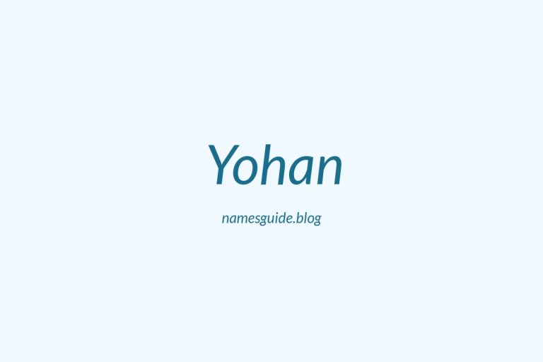 50+ Unique Middle Names for Yohan
