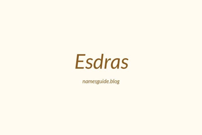 52+ Unique Middle Names for Esdras