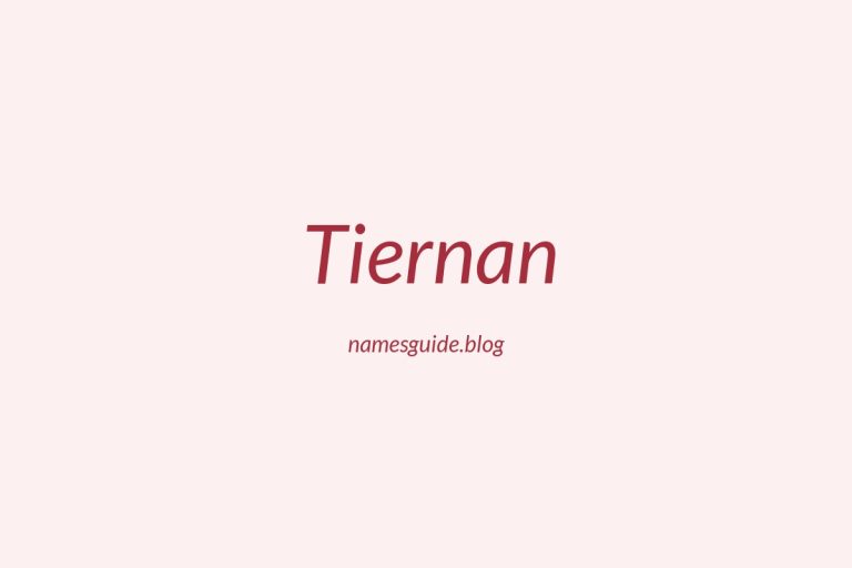 55+ Unique Middle Names for Tiernan