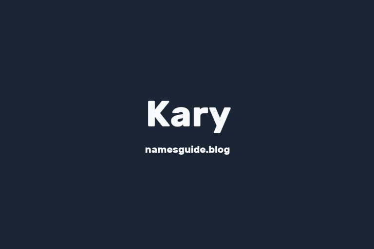 39+ Unique Middle Names for Kary