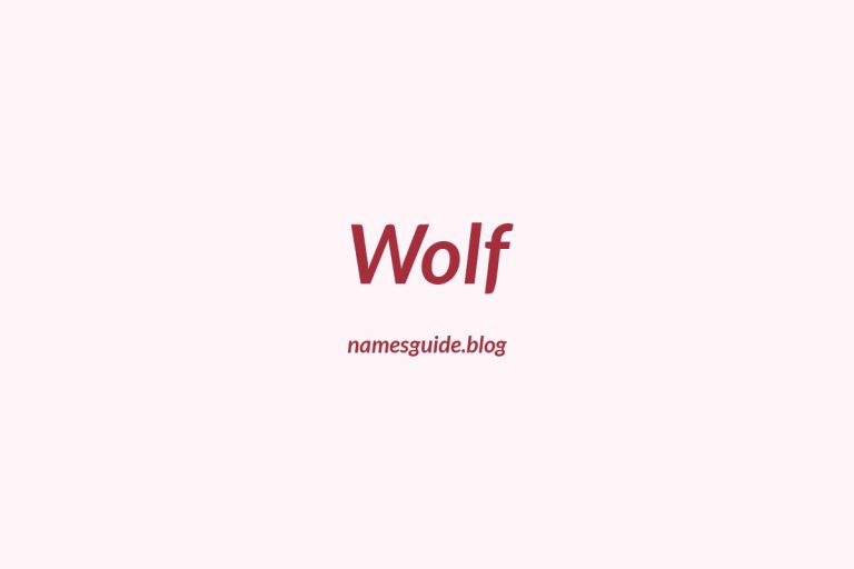 57+ Unique Middle Names for Wolf