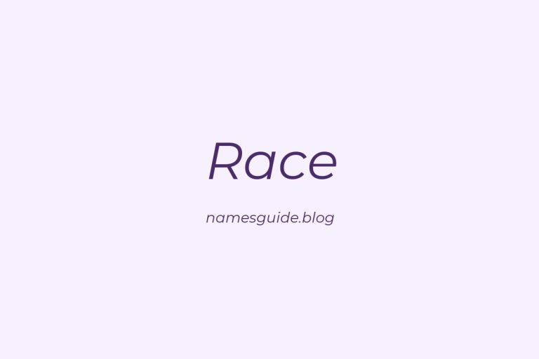 57+ Unique Middle Names for Race