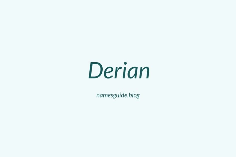 54+ Unique Middle Names for Derian