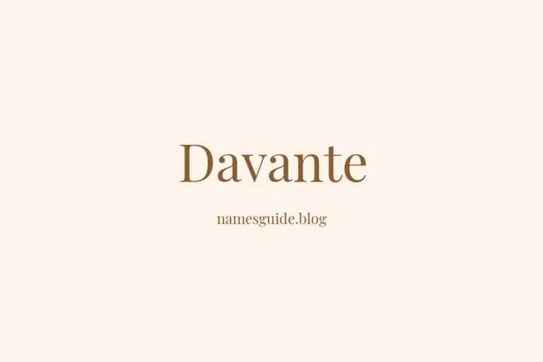 40+ Unique Middle Names for Davante