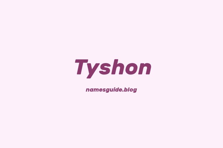 58+ Unique Middle Names for Tyshon
