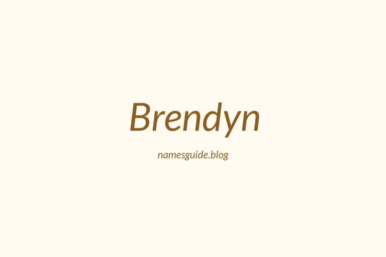 47+ Unique Middle Names for Brendyn
