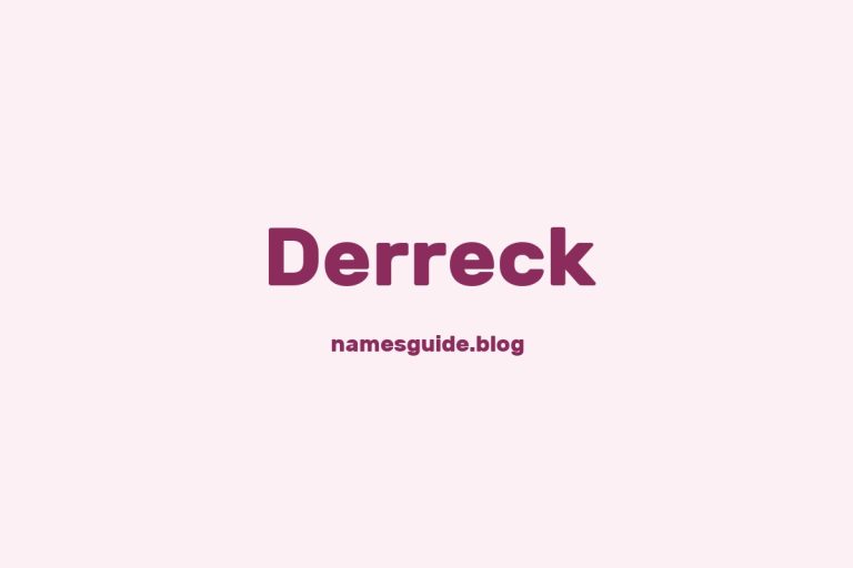 54+ Unique Middle Names for Derreck