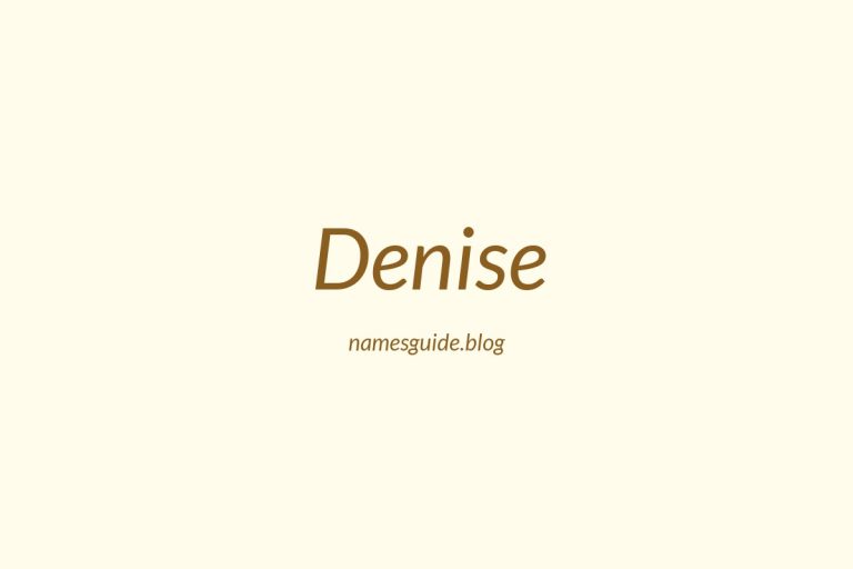 57+ Unique Middle Names for Denise