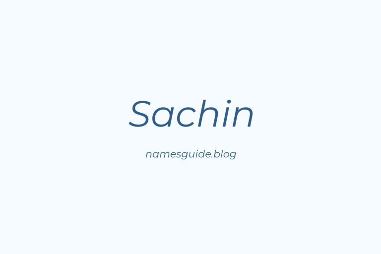 57+ Unique Middle Names for Sachin