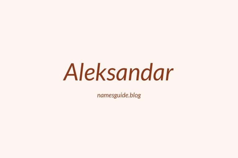 55+ Classic Middle Names for Aleksandar