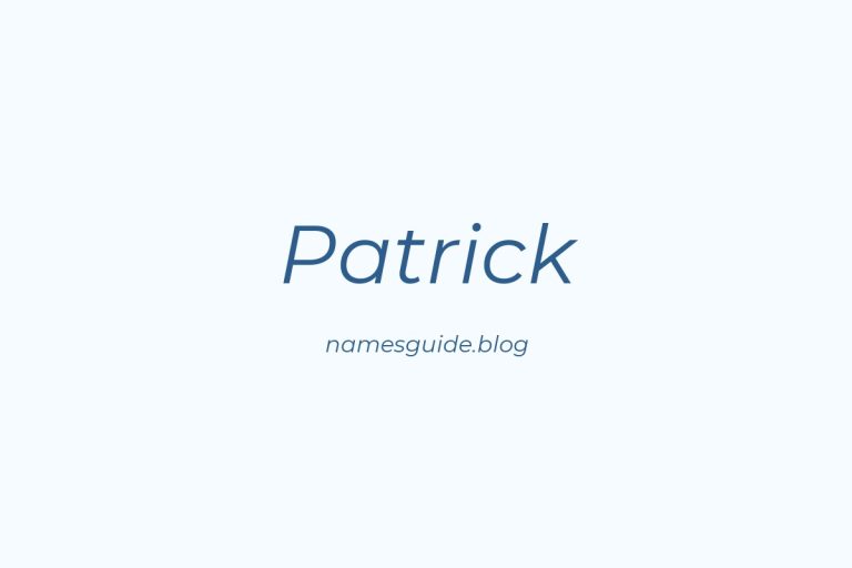49+ Unique Middle Names for Patrick