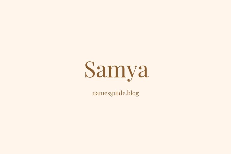 53+ Unique Middle Names for Samya
