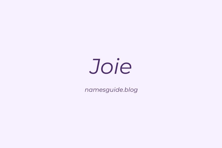 56+ Unique Middle Names for Joie