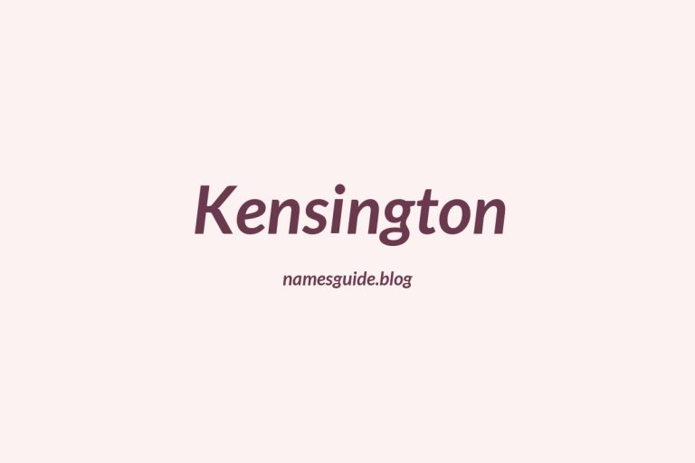 55+ Unique Middle Names for Kensington