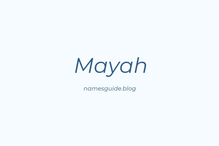 51+ Unique Middle Names for Mayah