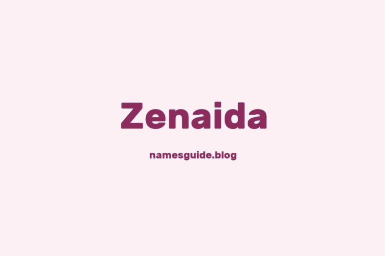 53+ Unique Middle Names for Zenaida