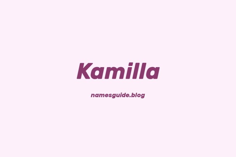 55+ Unique Middle Names for Kamilla