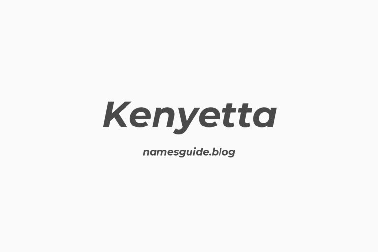 42+ Unique Middle Names for Kenyetta