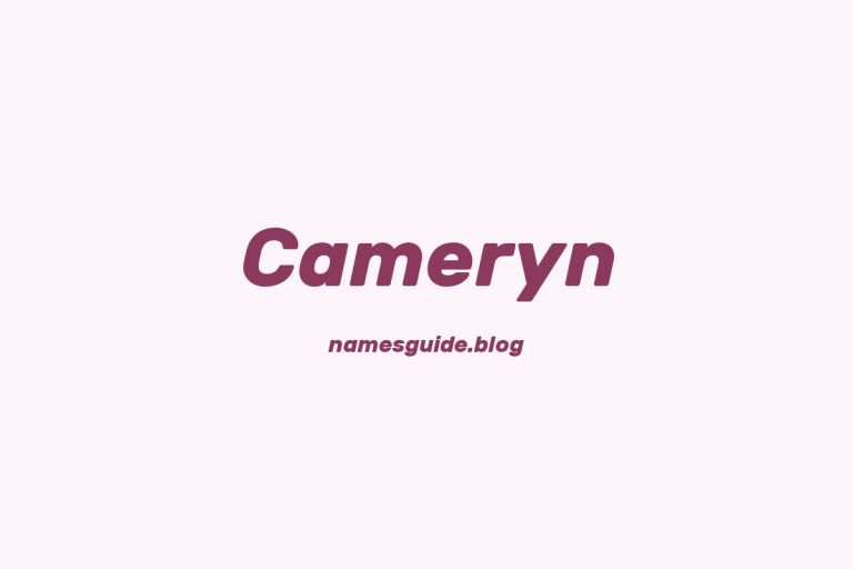 41+ Unique Middle Names for Cameryn