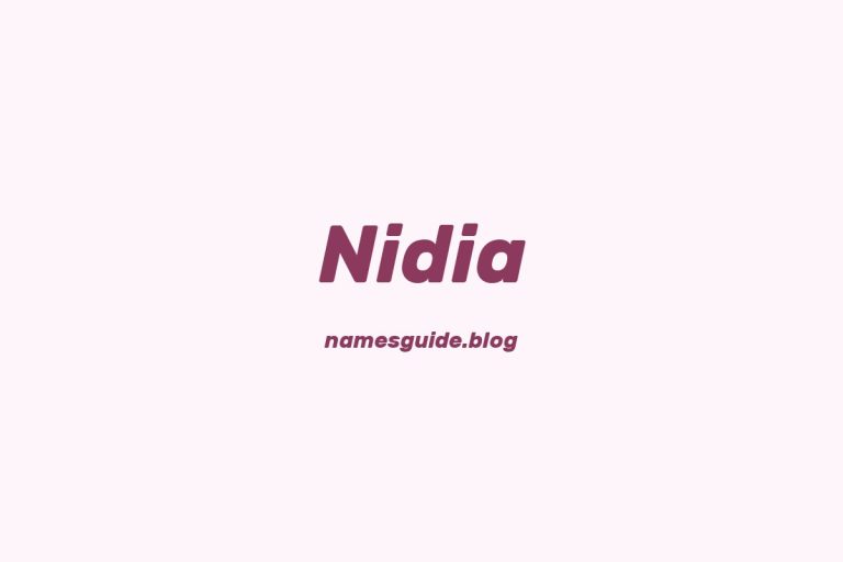 60+ Unique Middle Names for Nidia
