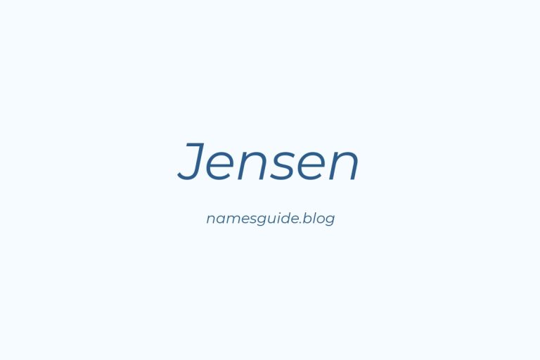 53+ Unique Middle Names for Jensen