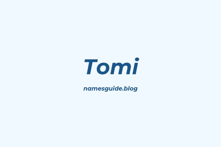 40+ Unique Middle Names for Tomi