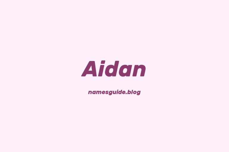 57+ Classic Middle Names for Aidan