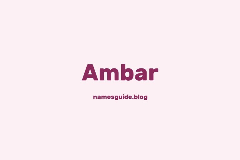 59+ Unique Middle Names for Ambar