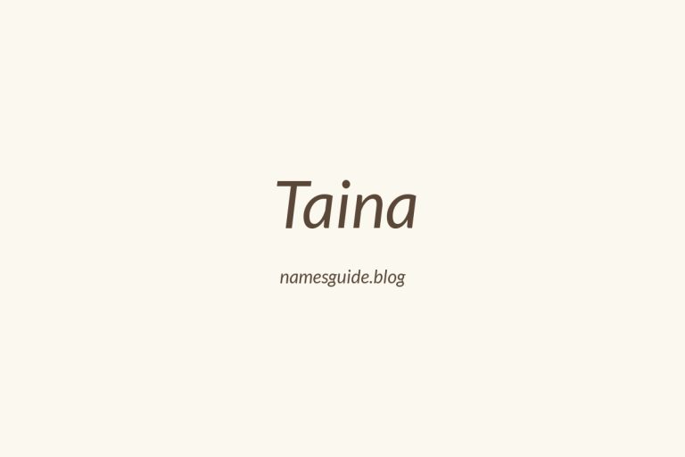 58+ Unique Middle Names for Taina