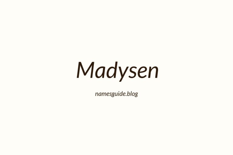59+ Unique Middle Names for Madysen