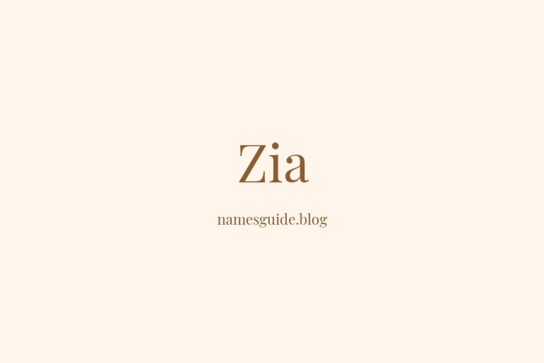 57+ Unique Middle Names for Zia