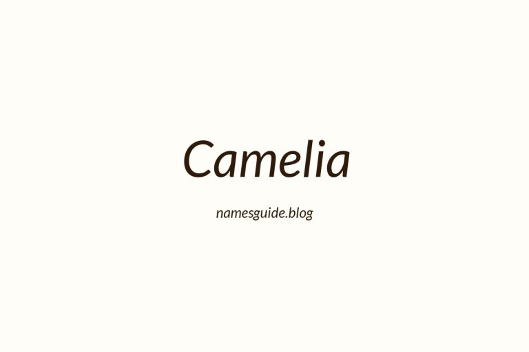 57+ Unique Middle Names for Camelia