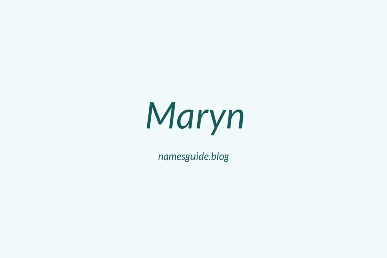 50+ Unique Middle Names for Maryn