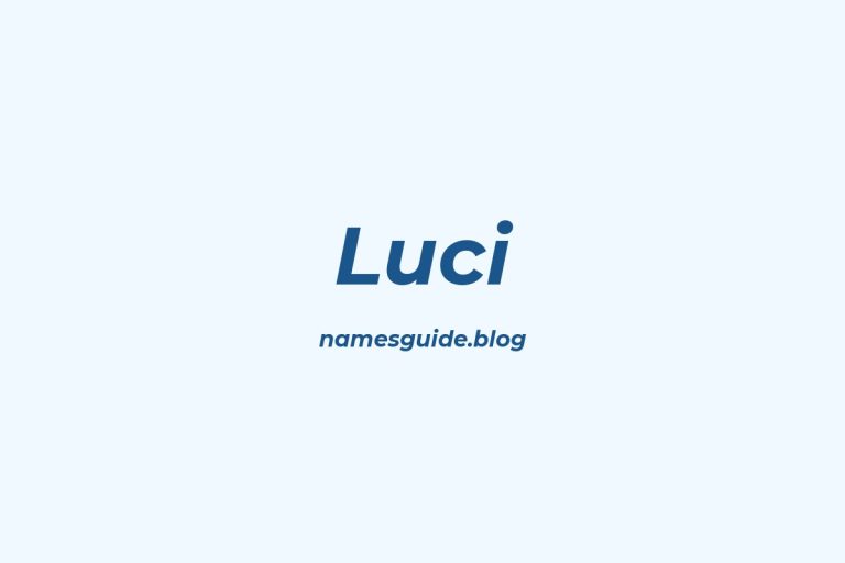 57+ Unique Middle Names for Luci
