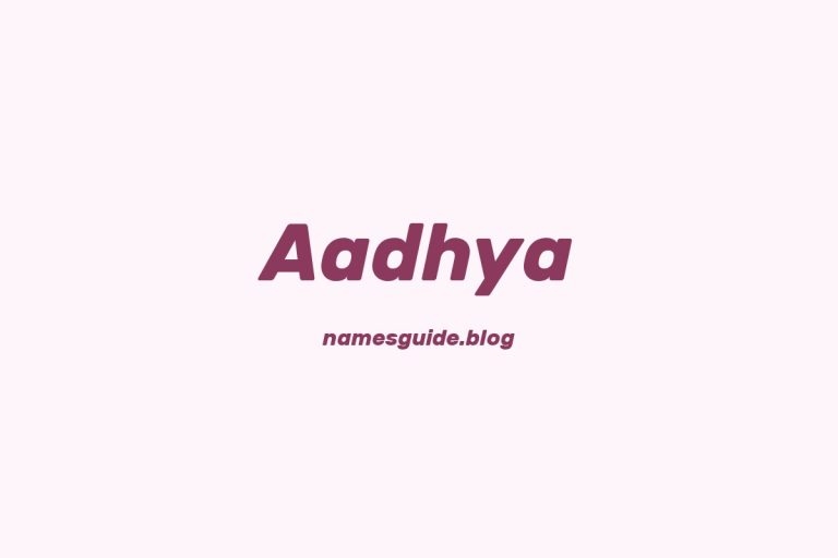 53+ Unique Middle Names for Aadhya