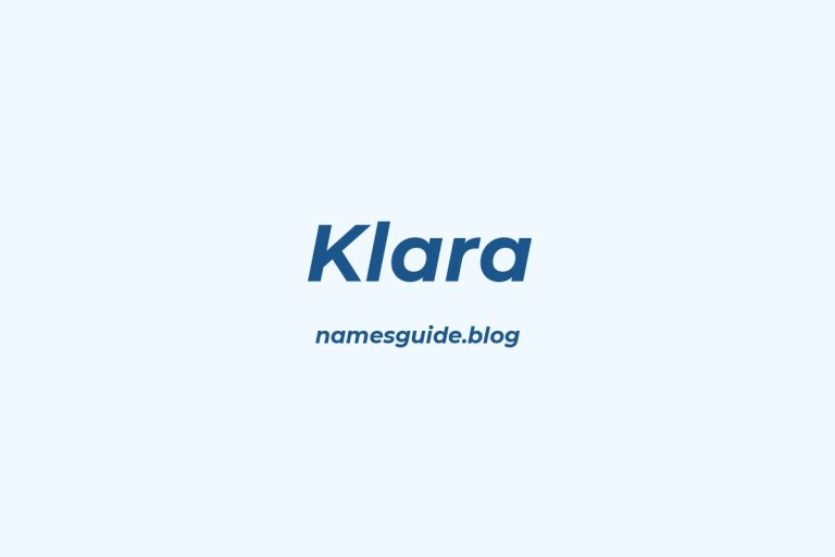 58+ Classic Middle Names for Klara