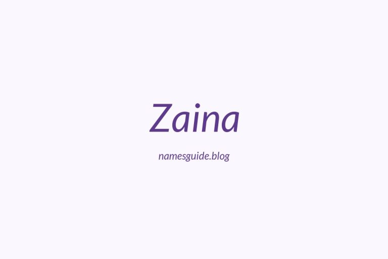 49+ Unique Middle Names for Zaina
