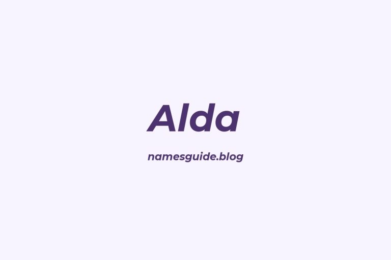 55+ Unique Middle Names for Alda
