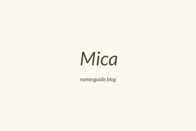 48+ Unique Middle Names for Mica