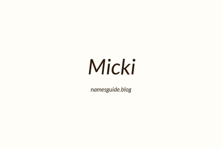 39+ Unique Middle Names for Micki