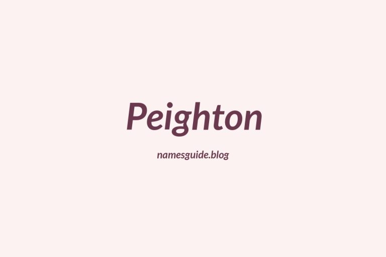52+ Unique Middle Names for Peighton