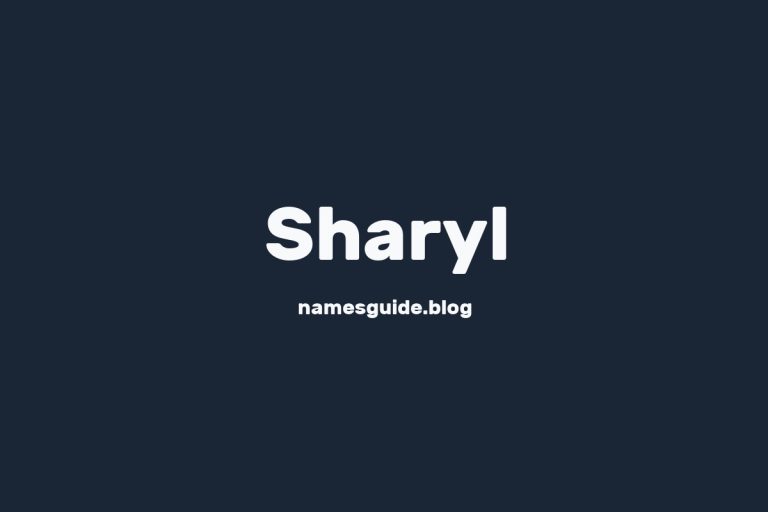 fifty plus Classic Middle Names for Sharyl