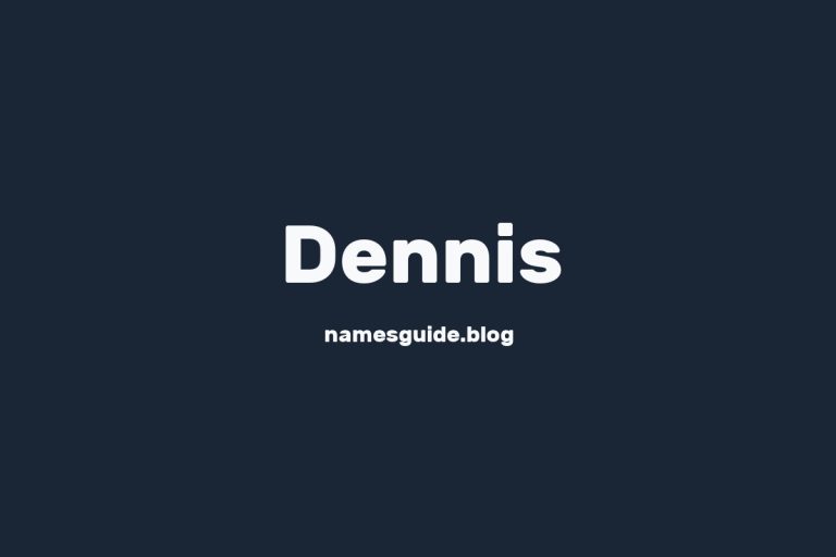 39+ Classic Middle Names for Dennis
