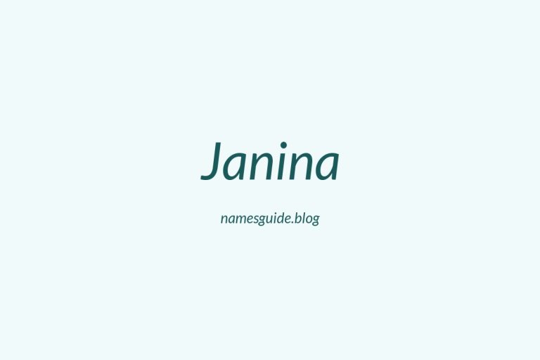 55+ Unique Middle Names for Janina